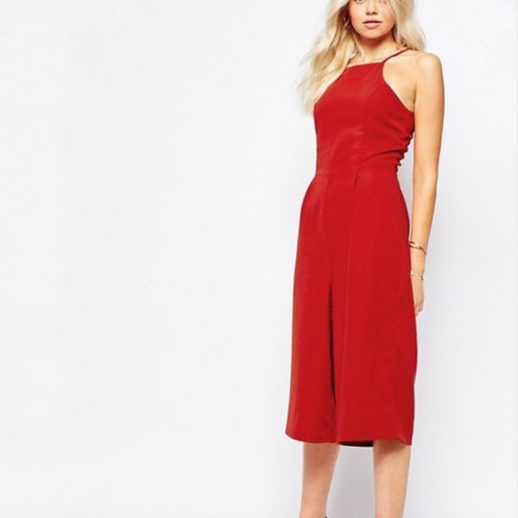 high neck open back jumpsuit
